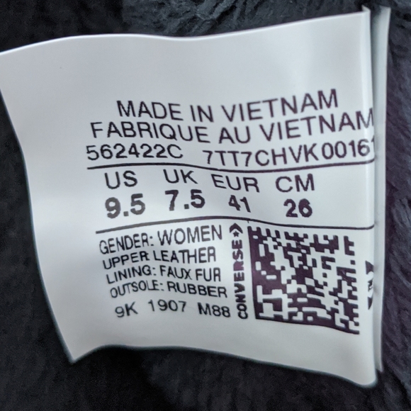 Converse CTAS Lift Ripple Hi Black/Black - Picture 7 of 7